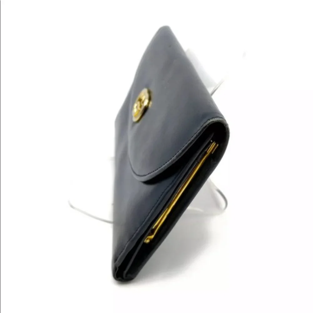 Gucci Long Wallet Blue Leather
